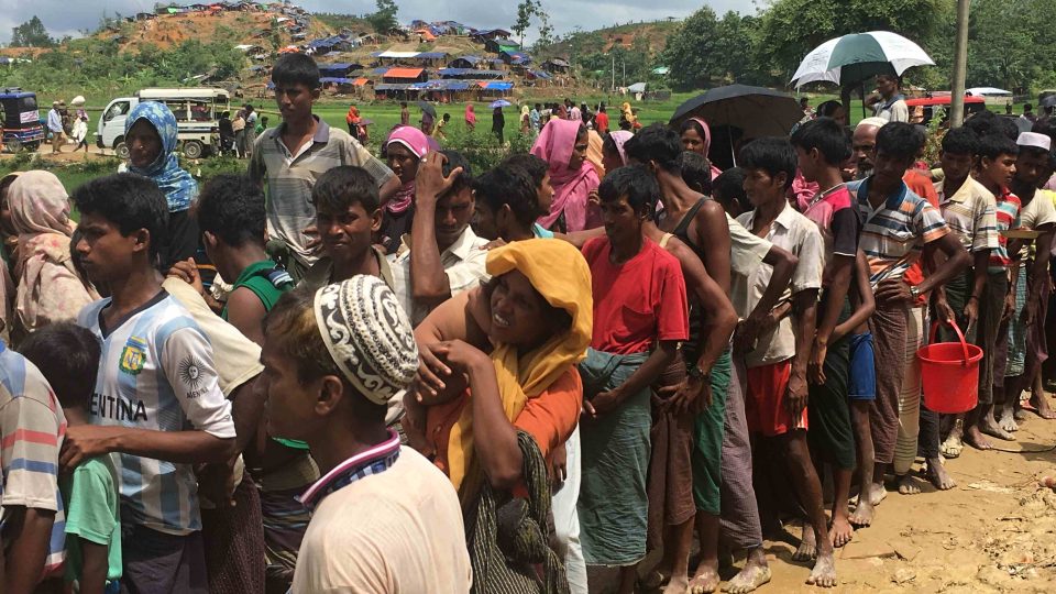Uprchlický tábor při barmsko-bangladéšské hranici