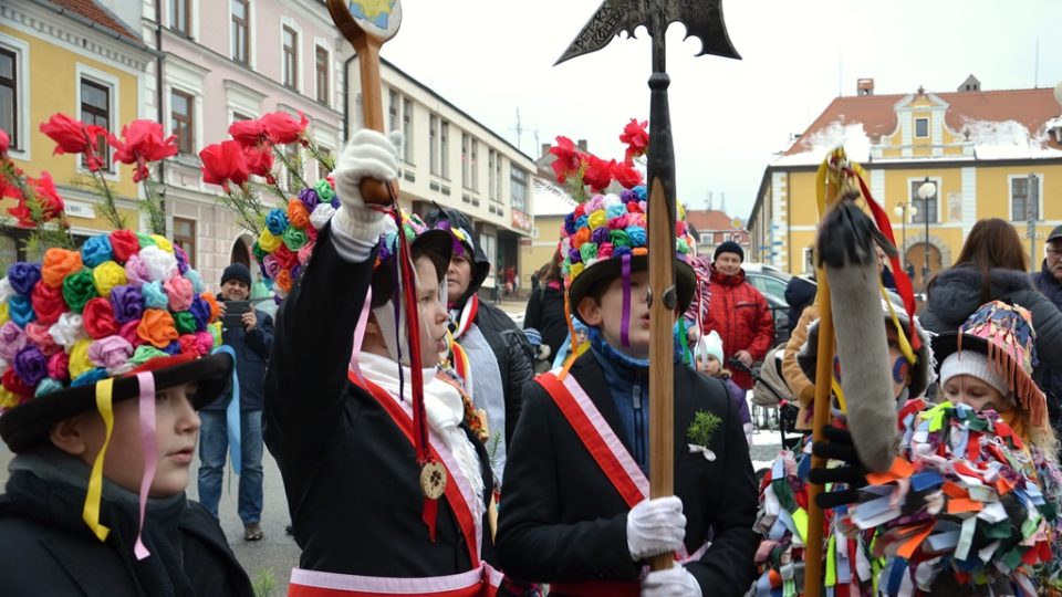 Dětský masopustní průvod v Nových Hradech