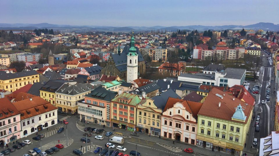 Pohled na klatovské náměstí