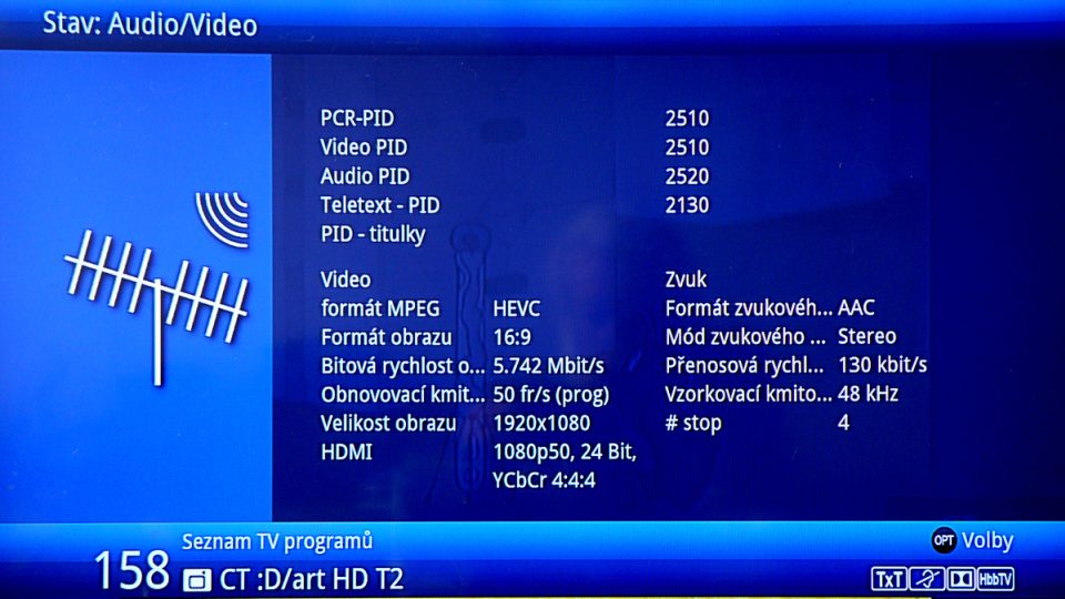 Česká televize otestovala vysílání DVB-T2