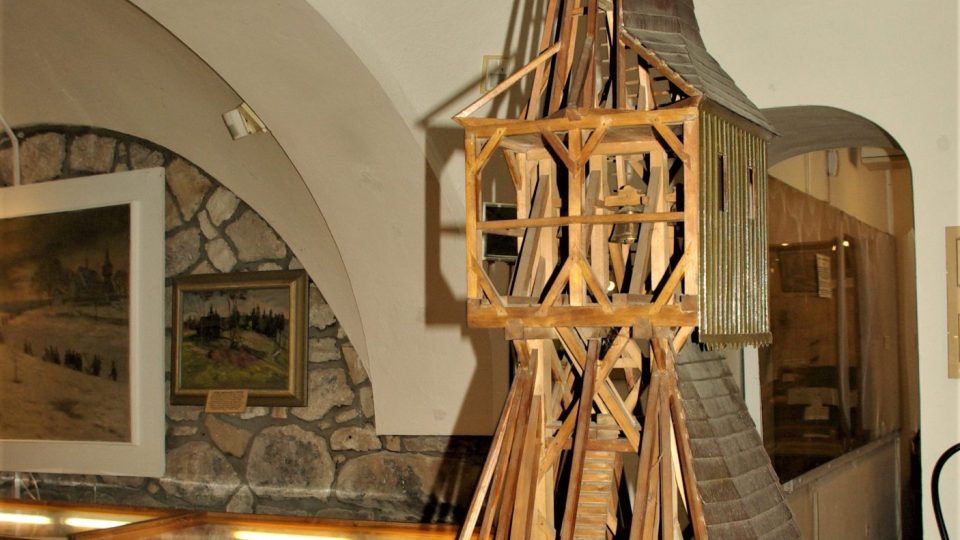 Model zvonice ve rtyňském muzeu