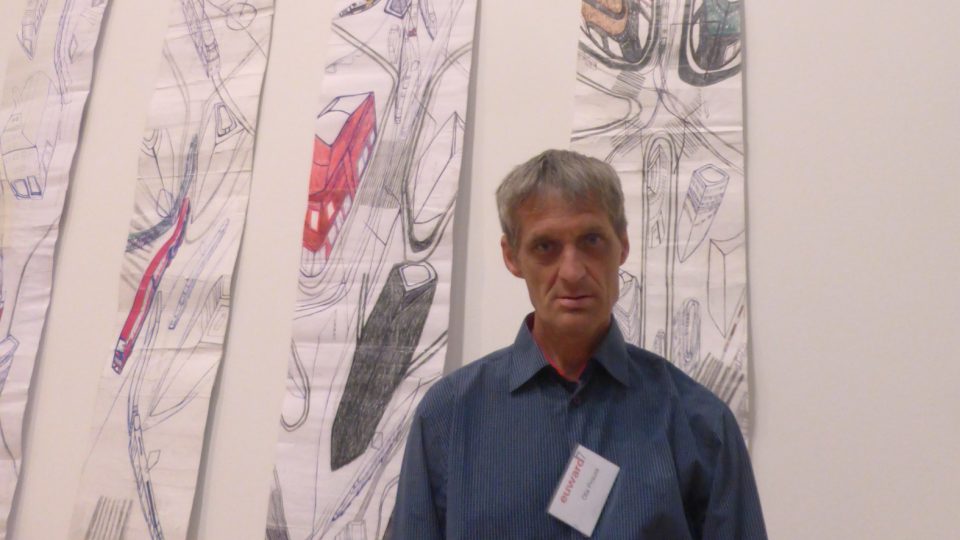 Ota s obrazem, za který získal druhé místo na The euward 7 award Mnichov 2018
