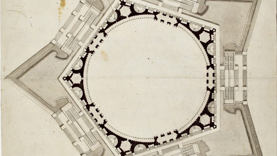 Pietro Nobile, Projekt chrámu Míru a svornosti, půdorys, 1798 nebo 1814