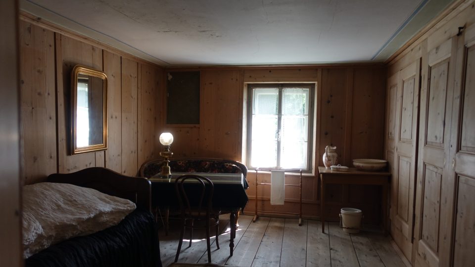 Pokoj, v němž žil Friedrich Nietzsche v Sils Maria