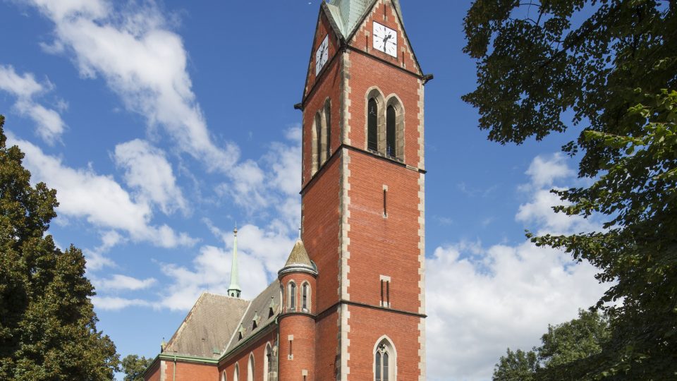Červený kostel Trnovany-Teplice, kostel Nejsvětějšího Srdce Páně 1909