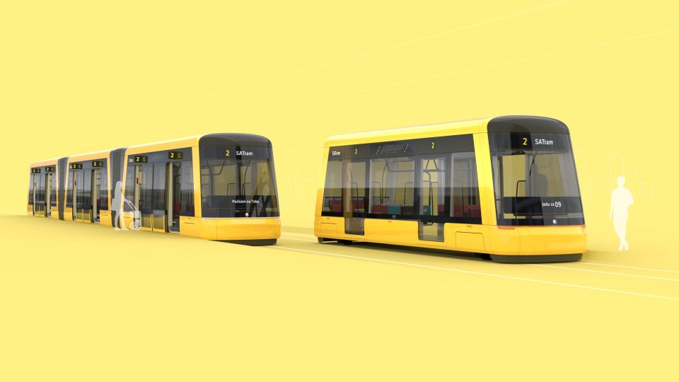Segmentová autonomní tramvaj SATram delivery