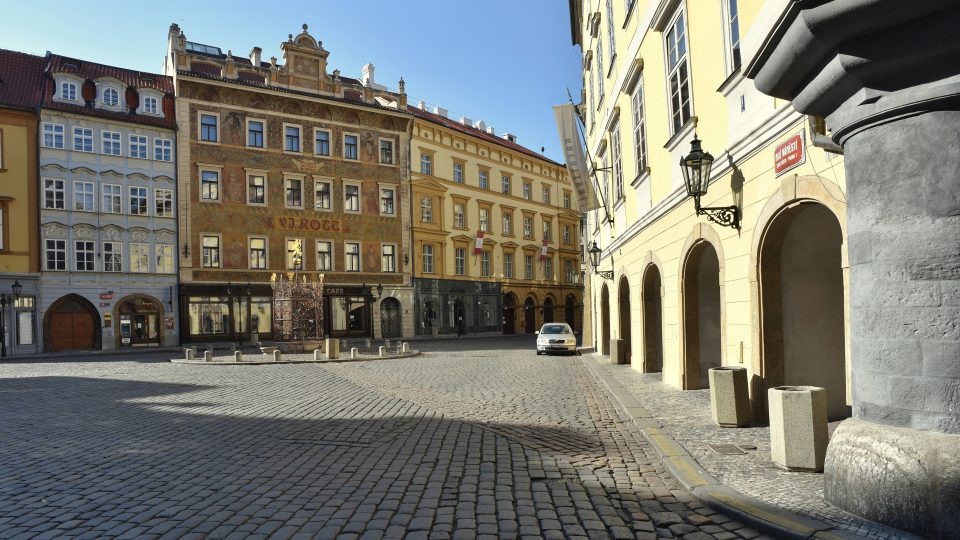 Vylidněná Praha během první vlny covidu-19, březen 2020