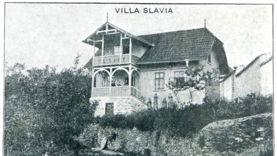 Vila Slavia postavená v létech 1901-2 v alpském stylu, stavebník František Wünsch, Bechyně
