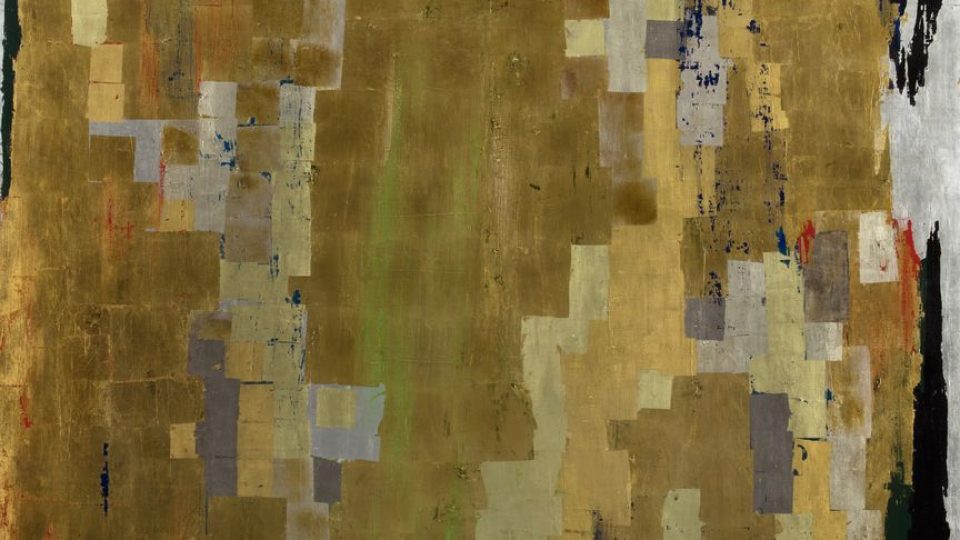 Anna-Eva Bergman, N°26-1962 Feu, 1962, huile et feuille de métal sur toile, 250 x 200 cm | foto: Fondation Hartung-Bergman, Kunsthalle Praha Anna-Eva Bergman, N°26-1962 Feu, 1962, huile et feuille de métal sur toile, 250 x 200 cm