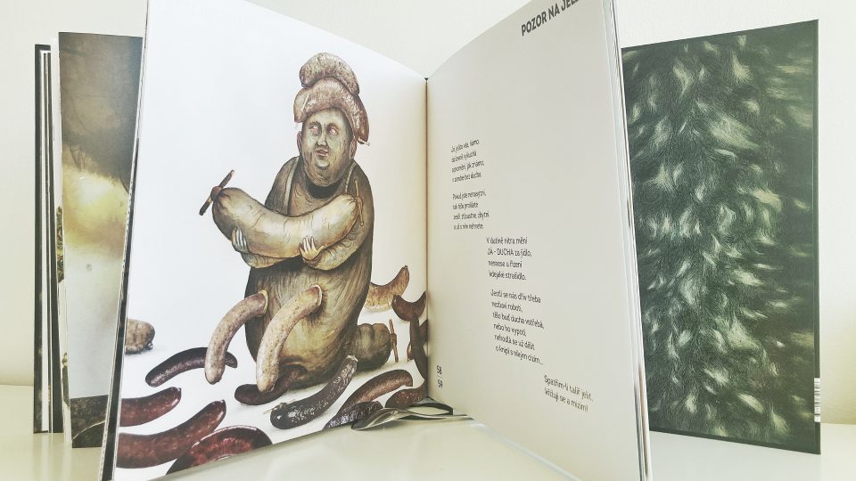 Ukázka z knihy Tam uvnitř něco je. Texty: Tomáš Peřina, ilustrace: František Skála