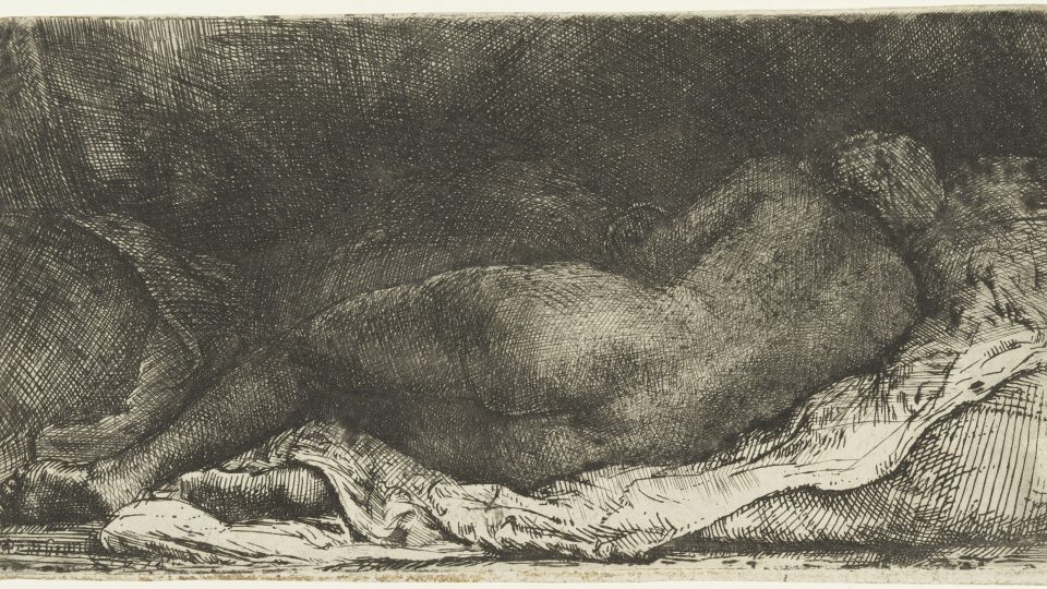 Rembrandt van Rijn, La Negresse couchee, 1658