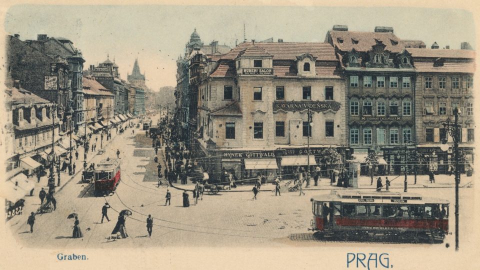 Praha kolem roku 1902: Václavské náměstí a Příkopy