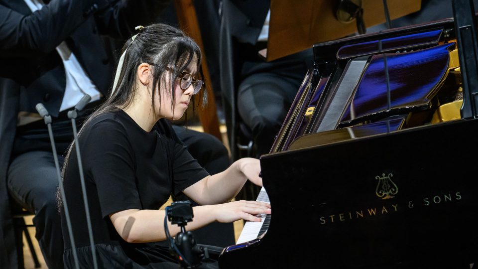 klavíristka Anke Chen na Finálovém koncertě Concertino Praga 2024