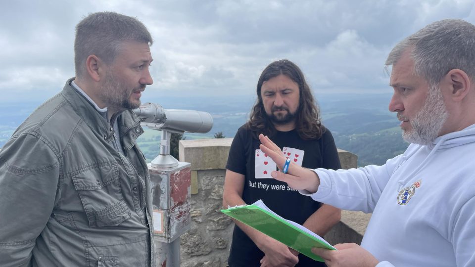 Na rozhledně Žalý s provozovatelem Jaroslavem Rejzkem