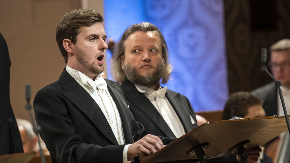 Král a uhlíř, opera Antonína Dvořáka o třech dějstvích, Dvořákova Praha 2019 - Roman Hoza (Král) a Jozef Benci (Matěj)