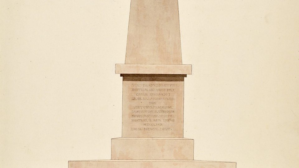 Pietro Nobile, Návrh obnovy pomníku generála Ellrichshausena v Praze, 1828
