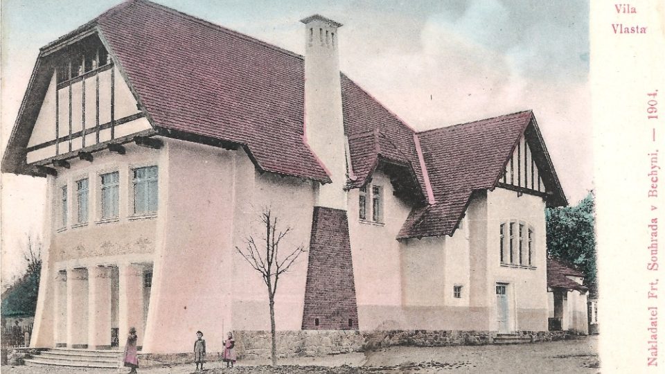 Vila Vlasta z roku 1903 postavená podle projektu Jana Kotěry pro Vendelína Máchu v Bechyni