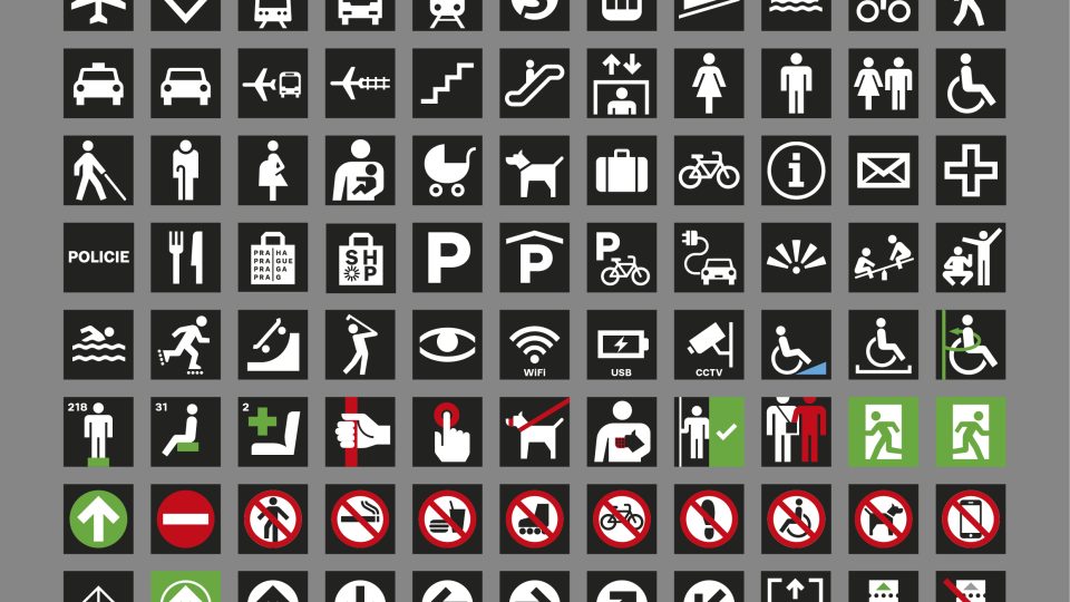 Návrhy nových piktogramů pro snazší orientaci v Praze