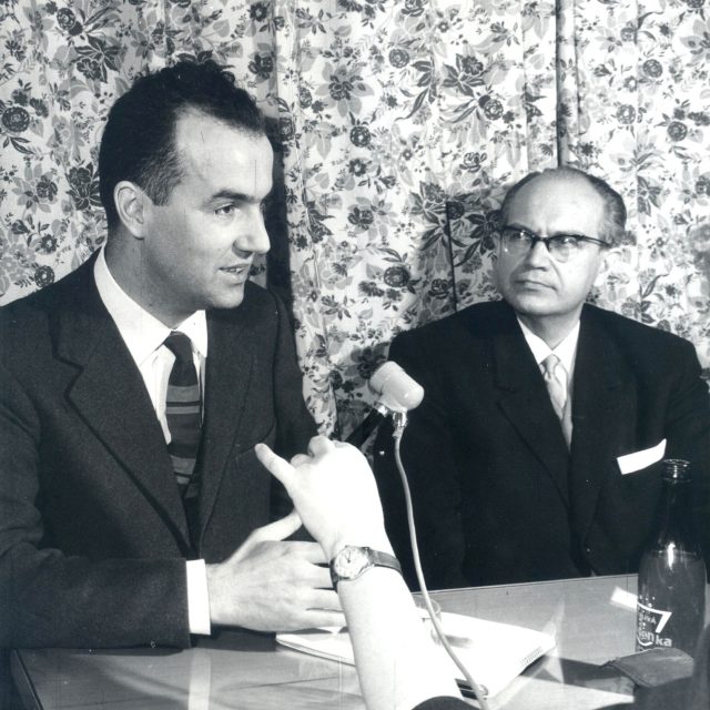 Hudební skladatel Luigi Nono 8.2.1965 na návštěvě ČRo | foto: P. Böhm