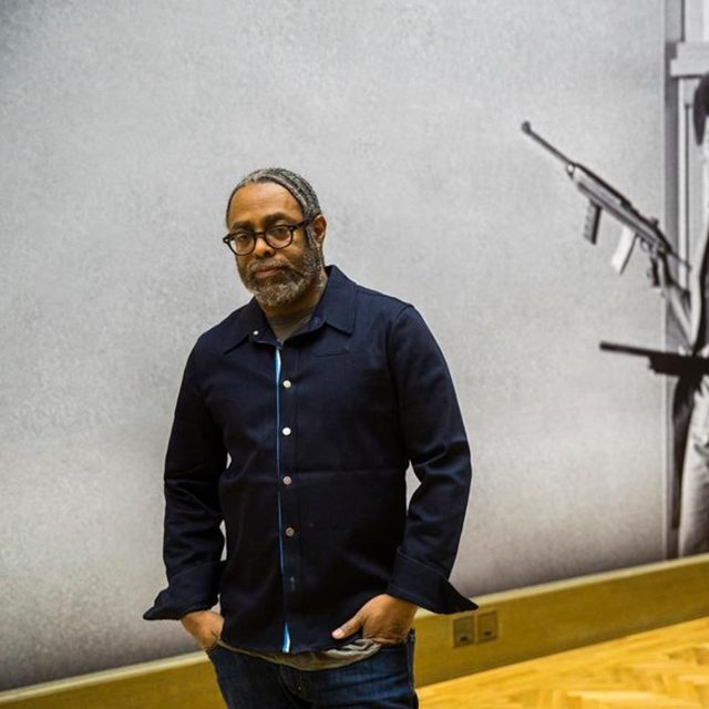 Arthur Jafa na vernisáži výstavy A Series of Utterly Improbable,  Yet Extraordinary Renditions v Galerii Rudolfinum | foto: Dan Materna,  Galerie Rudolfinum