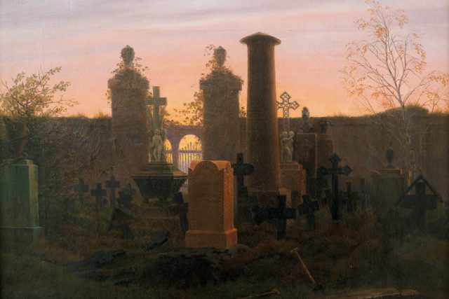 Caspar David Friedrich  (1774–1840),  Kugelngerův hrob,  1821/22,  olej na plátně,  41, 5 × 55, 5 cm | foto:  Die Lübecker Museen,  Museum Behnhaus Drägerhaus