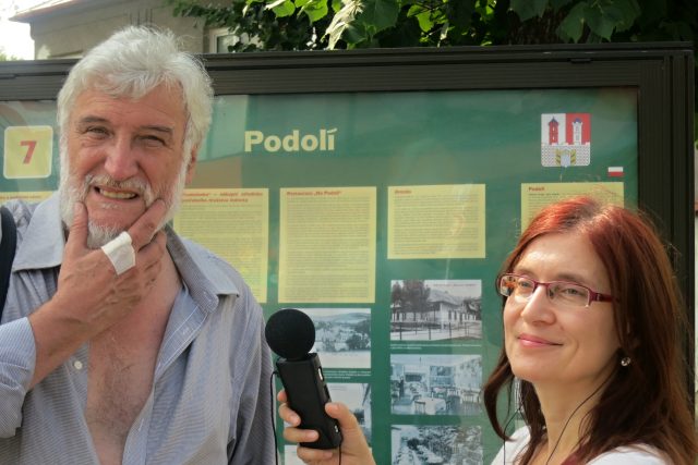Vít Slíva a Alena Blažejovská při natáčení v Hradci nad Moravicí | foto: Petr Veselý