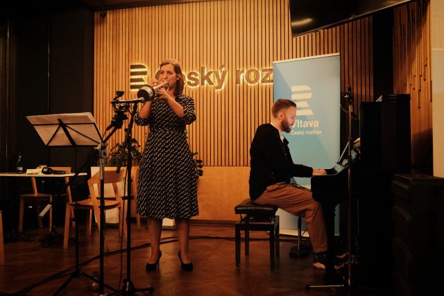 Koncert trumpetistky Štěpánky Balcarové v Radiocafé k novému CD Emotions | foto: Marika Mazáková,  Český rozhlas