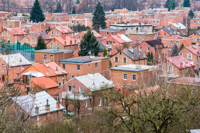 Zlín,  Pohled na Baťovy domy v částích Zálešná a Podvesná | foto: Jan Salač,  Profimedia