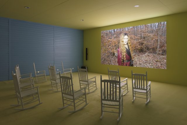 Immagine della mostra/ Exhibition view of “Lizzie Fitch  |  Ryan Trecartin: Whether Line”,  Courtesy Fondazione Prada | foto: Andrea Rossetti,  Fondazione Prada,  2019