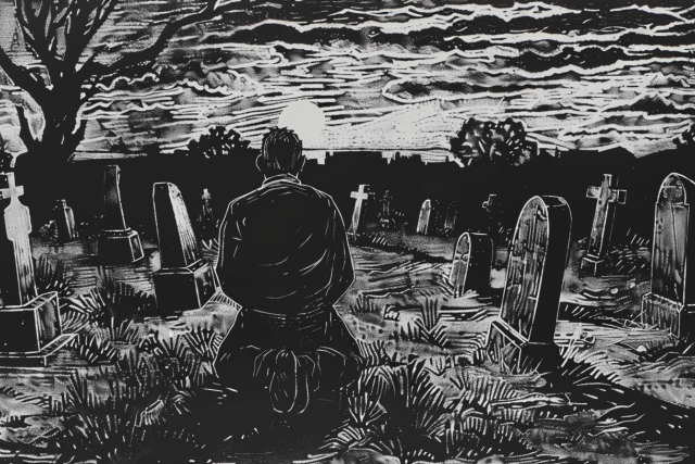 Na hřbitově  (ilustrační foto) | foto: AI Midjourney