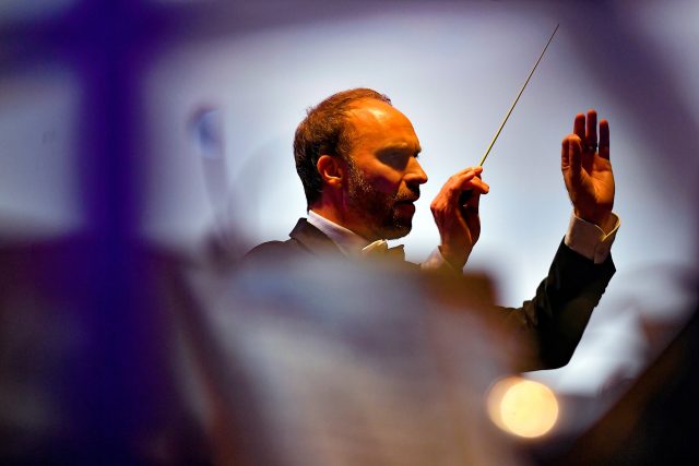 Dirigent Christian Knüsel a Moravská filharmonie Olomouc | foto: Luboš Pavlíček,  ČTK