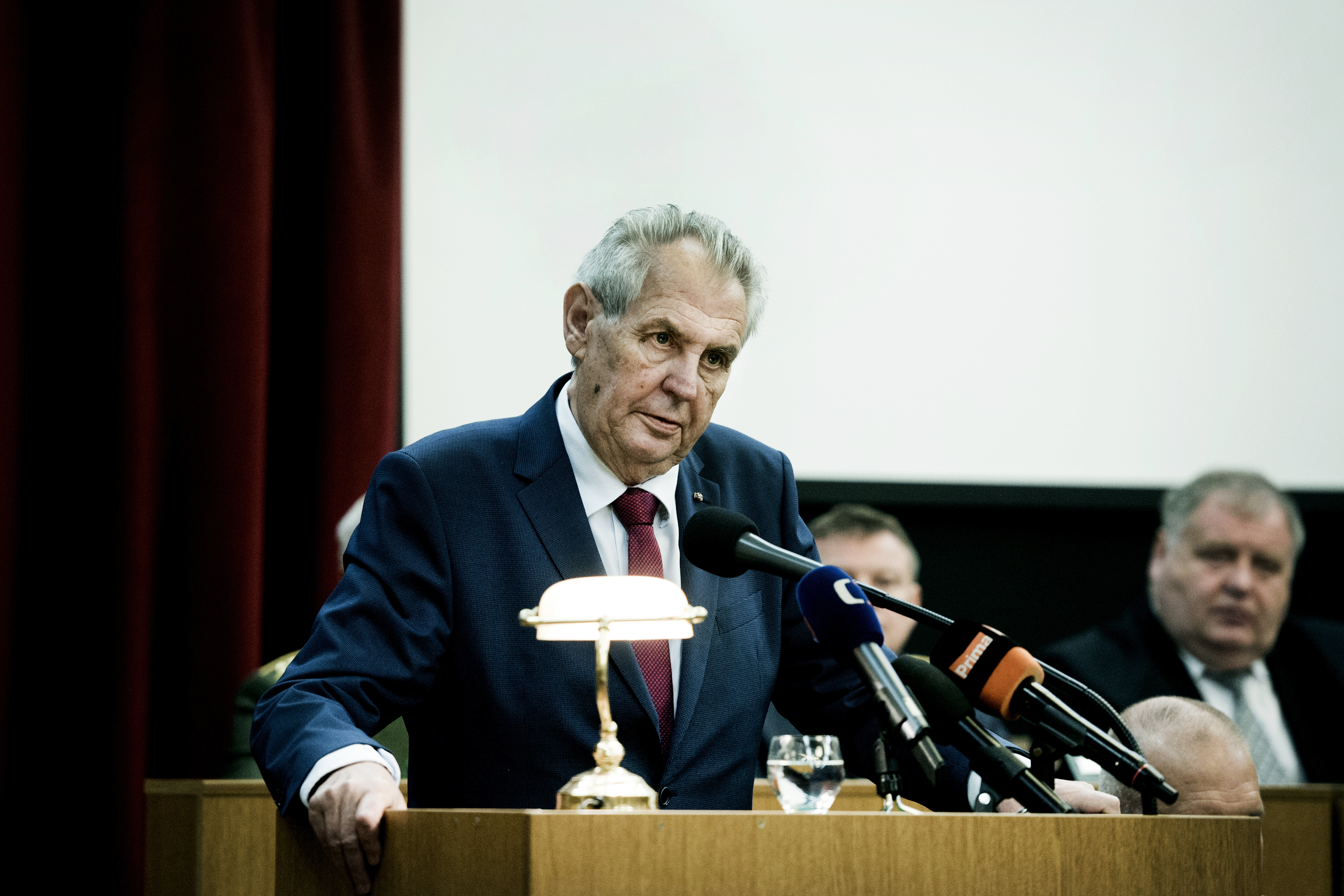 Prezident Miloš Zeman. Velitelské shromáždění náčelníka generálního štábu Aleše Opaty k objasnění úkolů české armády v roce 2019.